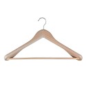 Umeras din lemn de artar de calitate A, pentru palton, culoare natur, Dimensiuni: 44x23x6cm
