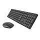 Kit wireless tastatura si mouse Trust,104key,USB-negru