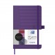 Caiet cu elastic, 9x14cm, OXFORD, coperta carton rigid, 80 file-90g/mp, dictando - culori clasice