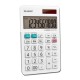Calculator de birou, 10 digits, 120 x 71 x 10 mm, dual power, SHARP EL-377W - alb