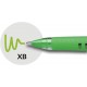 Pix SCHNEIDER Slider Basic XB, rubber grip, varf 1.4mm - scriere verde deschis