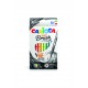 Carioca super lavabila, varf flexibil (tip pensula), 10 culori/cutie, CARIOCA Super Brush