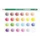 Creioane colorate, hexagonale, 24 culori/cutie, cu guma, CARIOCA Tita Erasable