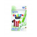 Fine liner pentru textile, varf 2.6mm, 10 culori/cutie, CARIOCA Fabric Liner