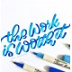 Marker pentru colorat ARTLINE Supreme, varf flexibil (tip pensula) - albastru