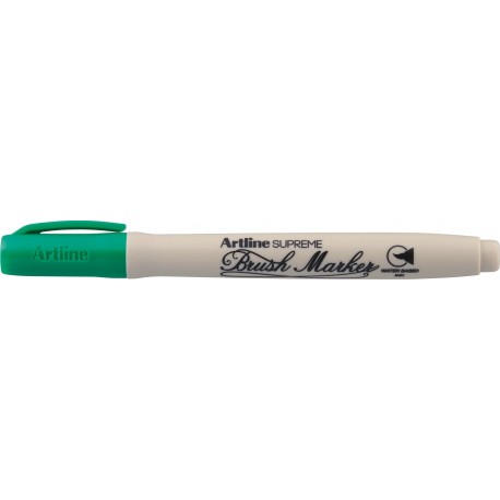 Marker pentru colorat ARTLINE Supreme, varf flexibil (tip pensula) - verde