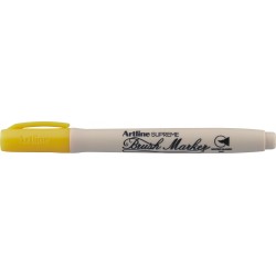 Marker pentru colorat ARTLINE Supreme, varf flexibil (tip pensula) - galben