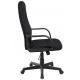 Scaun de birou, brate plastic, rotile, stofa, Office Products Malta - negru