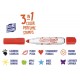 Carioca lavabila, parfumata, 8 culori/cutie, CARIOCA Perfume Stamps