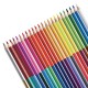 Creioane colorate CARIOCA BiColor, triunghiulare, bicolore, 12 culori/cutie