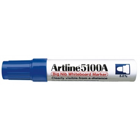 Marker pentru tabla de scris ARTLINE 5100A, corp metalic, varf rotund 5.0mm - albastru