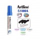 Marker pentru tabla de scris ARTLINE 5100A, corp metalic, varf rotund 5.0mm - albastru