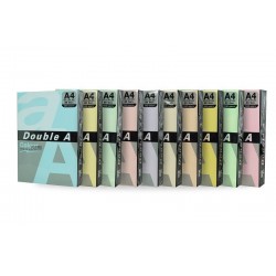 Hartie color pentru copiator A4, 80g/mp, 100coli/top, Double A - 5 culori pastel asortate