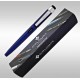 DIPLOMAT Magnum - Indigo Blue - stilou cu penita M, din otel inoxidabil