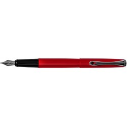 DIPLOMAT Esteem - Red Lacquer - stilou cu penita F, din otel inoxidabil