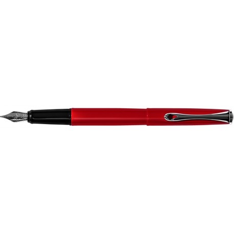 DIPLOMAT Esteem - Red Lacquer - stilou cu penita F, din otel inoxidabil