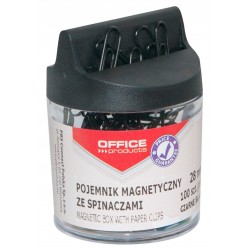 Dispenser magnetic echipat cu 100 agrafe, Office Products - negru