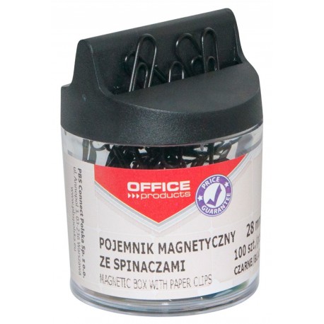Dispenser magnetic echipat cu 100 agrafe, Office Products - negru