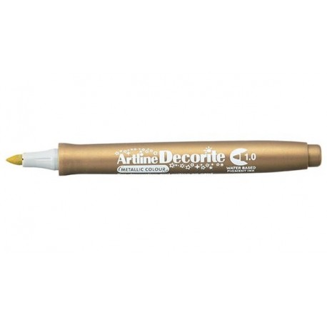 Marker ARTLINE Decorite, varf rotund 1.0mm - auriu