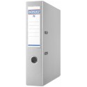 Biblioraft A4, plastifiat PP/PP, margine metalica, 75 mm, DONAU Premium - gri