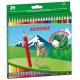 Creioane colorate cu guma, cutie carton, 24 culori/set, ALPINO Erasable