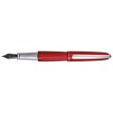 DIPLOMAT Aero Red - stilou cu penita M, din otel inoxidabil
