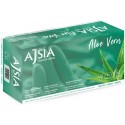 Manusi latex AJSIA Aloe Vera, unica folosinta, nepudrate, 0.16mm, 100 buc/cutie - verzi - marime XL