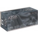 Manusi nitril AJSIA Black, unica folosinta, nepudrate, 0.13mm, 100 buc/cutie - negre - marime S