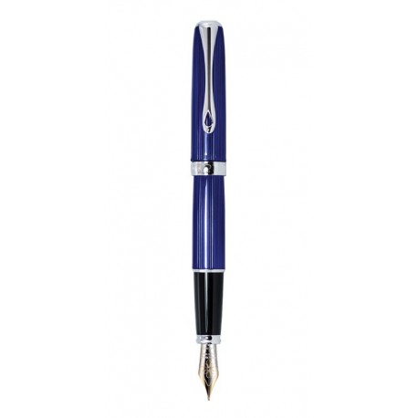 DIPLOMAT Excellence A2 - Sky-Line Blue Chrome - stilou cu penita M, aurita 14kt.