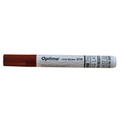 Marker cu vopsea Optima Paint 3710, varf rotund 4.5mm, grosime scriere 2-3mm - maro