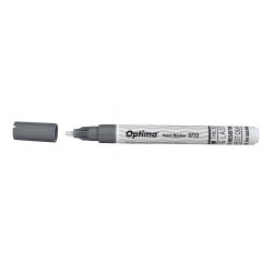 Marker cu vopsea Optima Paint 3713, varf rotund 2.0mm, grosime scriere 1-2mm - argintiu