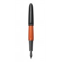 DIPLOMAT Aero Black/Orange - stilou cu penita M, din otel inoxidabil