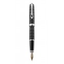 DIPLOMAT Excellence A plus - Rhomb Guilloche Lapis Black - stilou cu penita M, aurita 14kt.