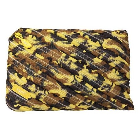 Penar cu fermoar, ZIPIT Camo Jumbo - albastru/galben