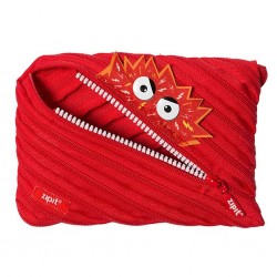 Penar cu fermoar, ZIPIT Talking Monstar Jumbo - rosu aprins