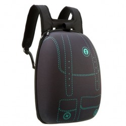 Rucsac ZIPIT Shell - negru cu buzunare verzi