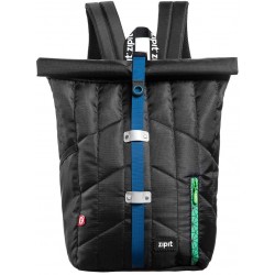 Rucsac ZIPIT Puffer Premium - negru cu banda albastra