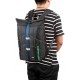 Rucsac ZIPIT Puffer Premium - negru cu banda albastra