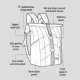 Rucsac ZIPIT Puffer Premium - negru cu banda gri