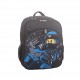 Rucsac negru LEGO M-Line, cu buzunar frontal - design albastru NinjaGo Jay