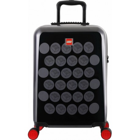 Troller 20 inch, material ABS, LEGO Brick Dots - negru cu puncte albastre