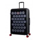 Troller 28 inch, material ABS, LEGO Brick Dots - negru cu puncte albastre