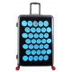 Troller 28 inch, material ABS, LEGO Brick Dots - negru cu puncte gri