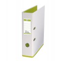 Biblioraft A4, plastifiat PP/PP, 80 mm, OXFORD MyColour - alb/alb/verde deschis