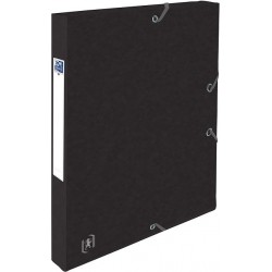 Mapa A4, carton MultiStrat 390g/mp, cu elastic, 25mm latime, OXFORD Top File - negru