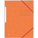 Mapa A4, carton MultiStrat 390g/mp, cu elastic, OXFORD Top File - orange