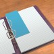 Separatoare carton pentru biblioraft, 190g/mp, 105 x 240 mm, 60/set, OXFORD Duo - albastru