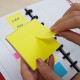 Notes autoadeziv perforat 76 x 76 mm, 80 file, (2 in 1 - notes/index), Stick"n - 4 culori fluoresc
