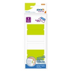 Film index autoadeziv cu tab din hartie, dubla fata, 51 x 72mm, 8 buc/set, Stick"n - culori asortat