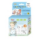 Cutie creativa cu role pentru colorat, 3 buc/set, Stick"n Little Designer - vara